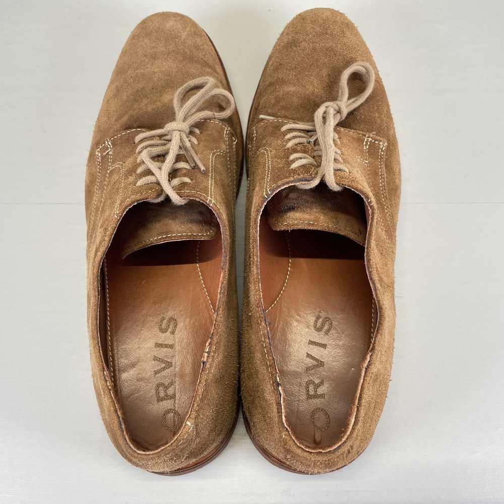 Orvis Oxford Shoes Mens Size 12 M Brown Suede Casual Dress Lace Up Comfort - Picture 9 of 10